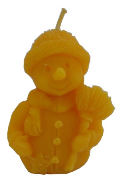 Bienenwachskerze Schneemann